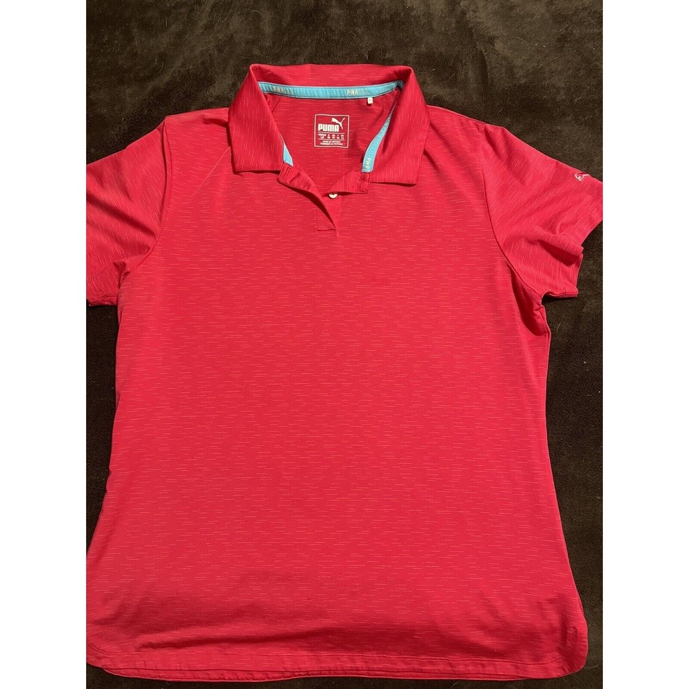 Puma Golf Women’s Pink Short Sleeve Shirt Size Large
